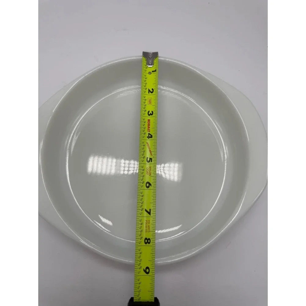 Vintage Pyrex 221 White Milk Glass Round Pan Baking Dish 8.25 inch 1.5 Quart